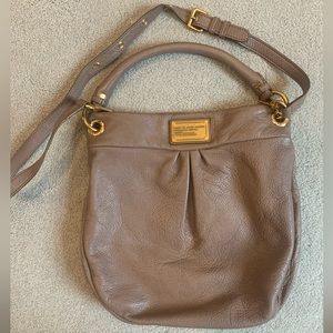 Marc by Marc Jacobs taupe grey Classic Q Hiller Hobo slouchy leather handbag